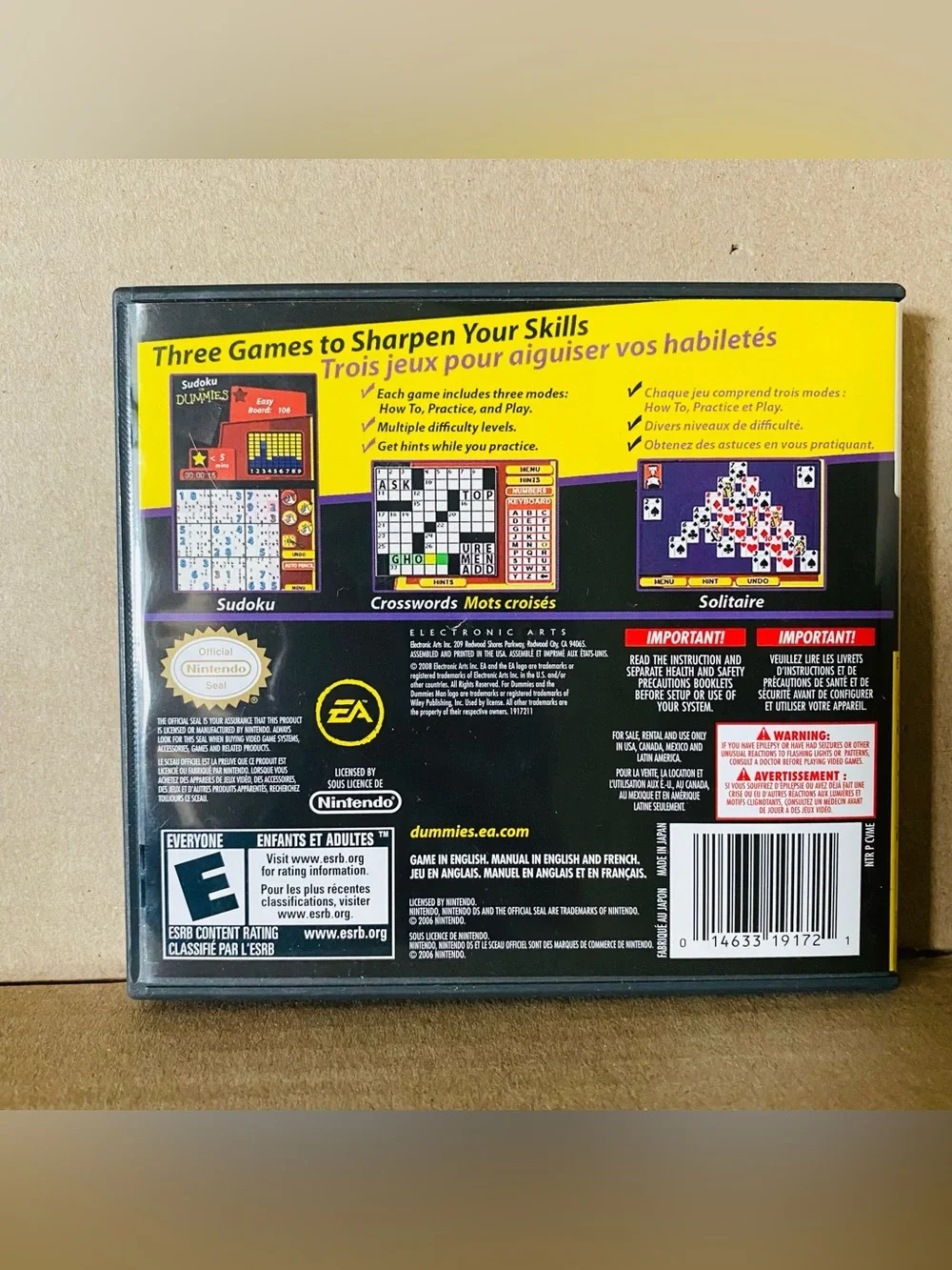 Travel Games for Dummies - Nintendo EUC includes box, game, pamphlet